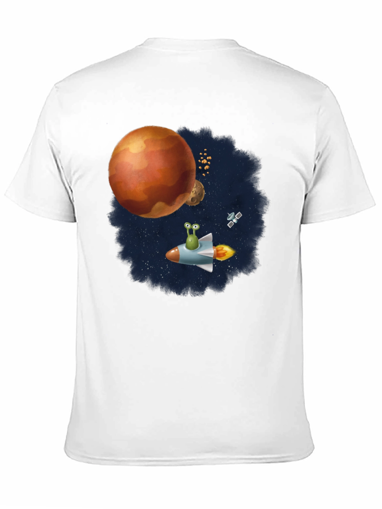Space Alien Rocket Ride Graphic T-Shirt