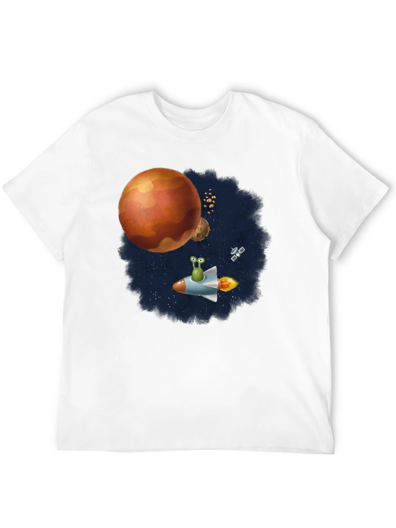 Space Alien Rocket Ride Graphic T-Shirt