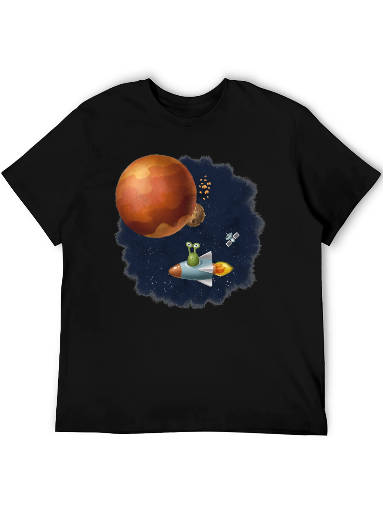 Space Alien Rocket Ride Graphic T-Shirt