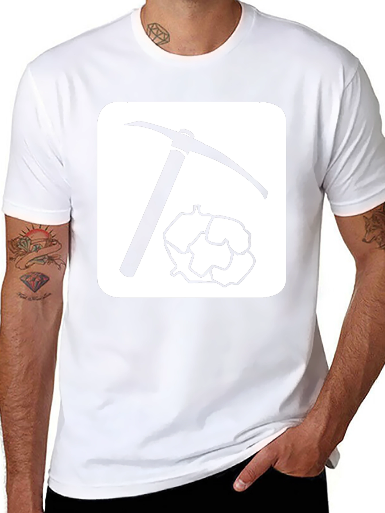 Miners Pick T-Shirt - Black Cotton Blend