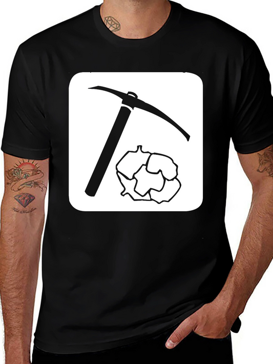Miners Pick T-Shirt - Black Cotton Blend