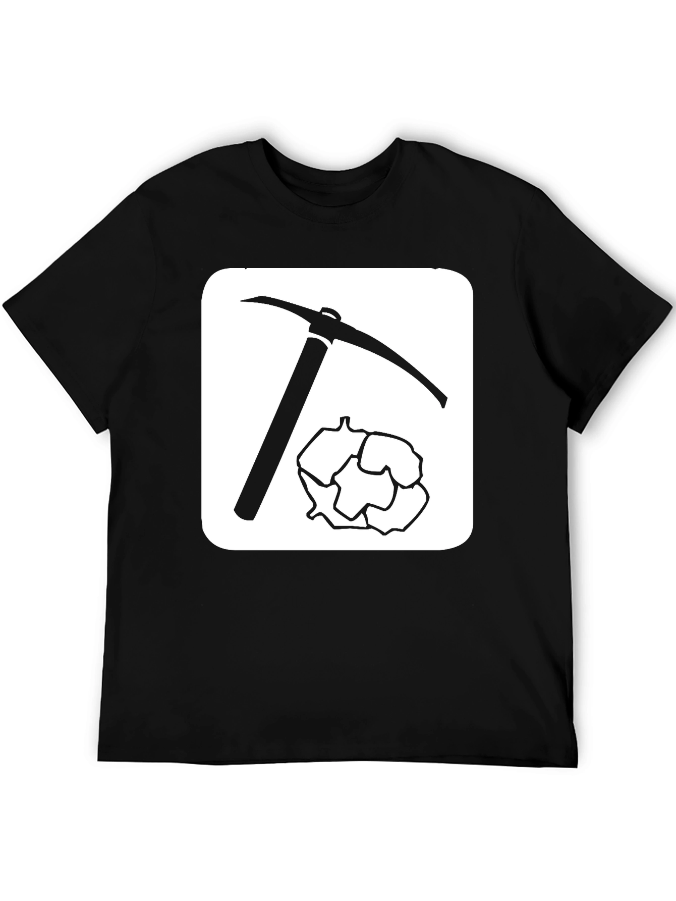 Miners Pick T-Shirt - Black Cotton Blend