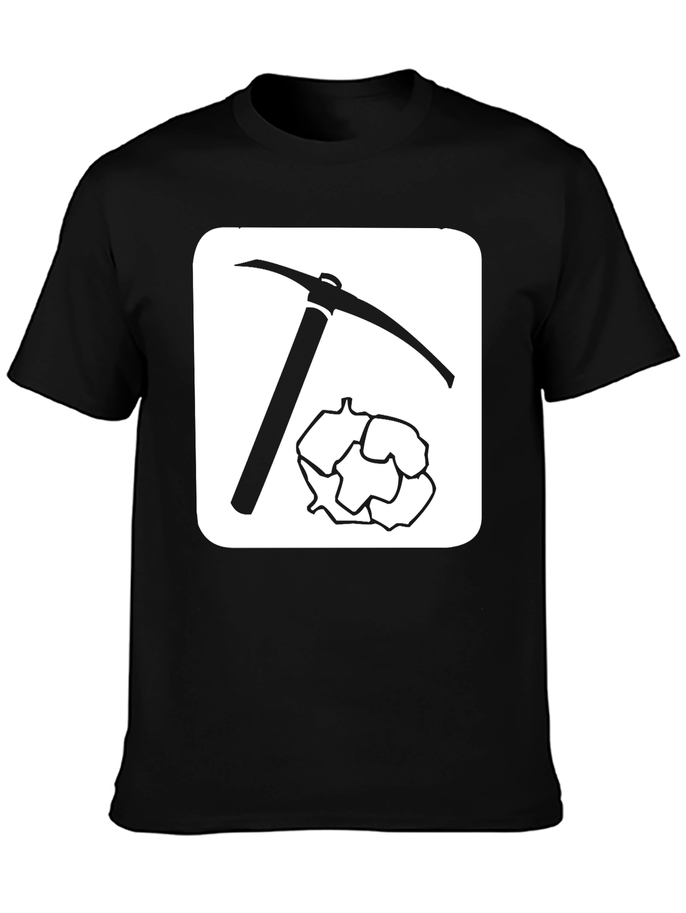 Miners Pick T-Shirt - Black Cotton Blend