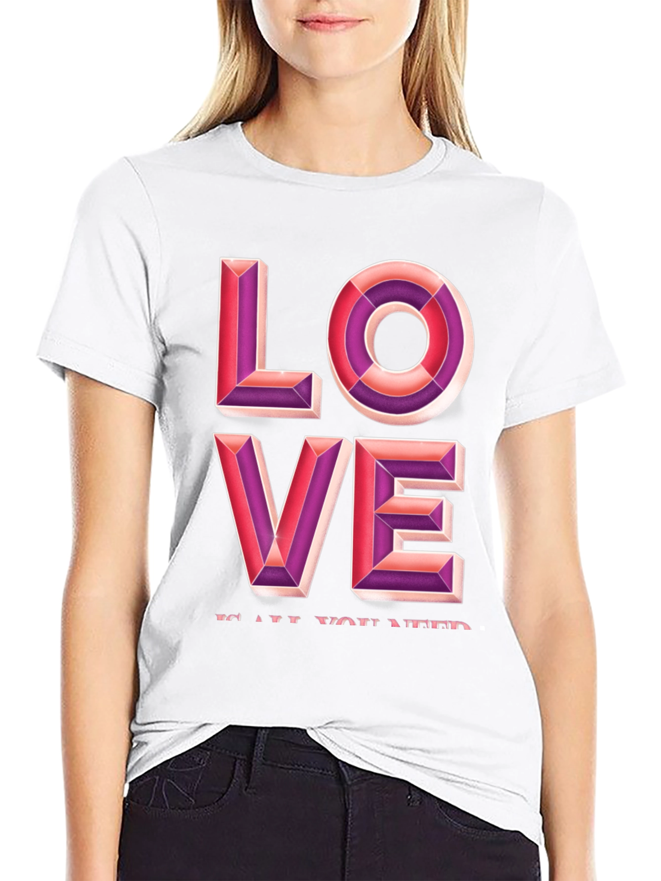 Love Graphic Tee - Black Casual T-Shirt
