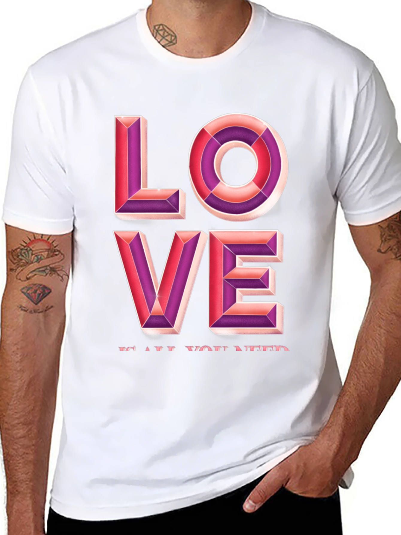 Love Graphic Tee - Black Casual T-Shirt