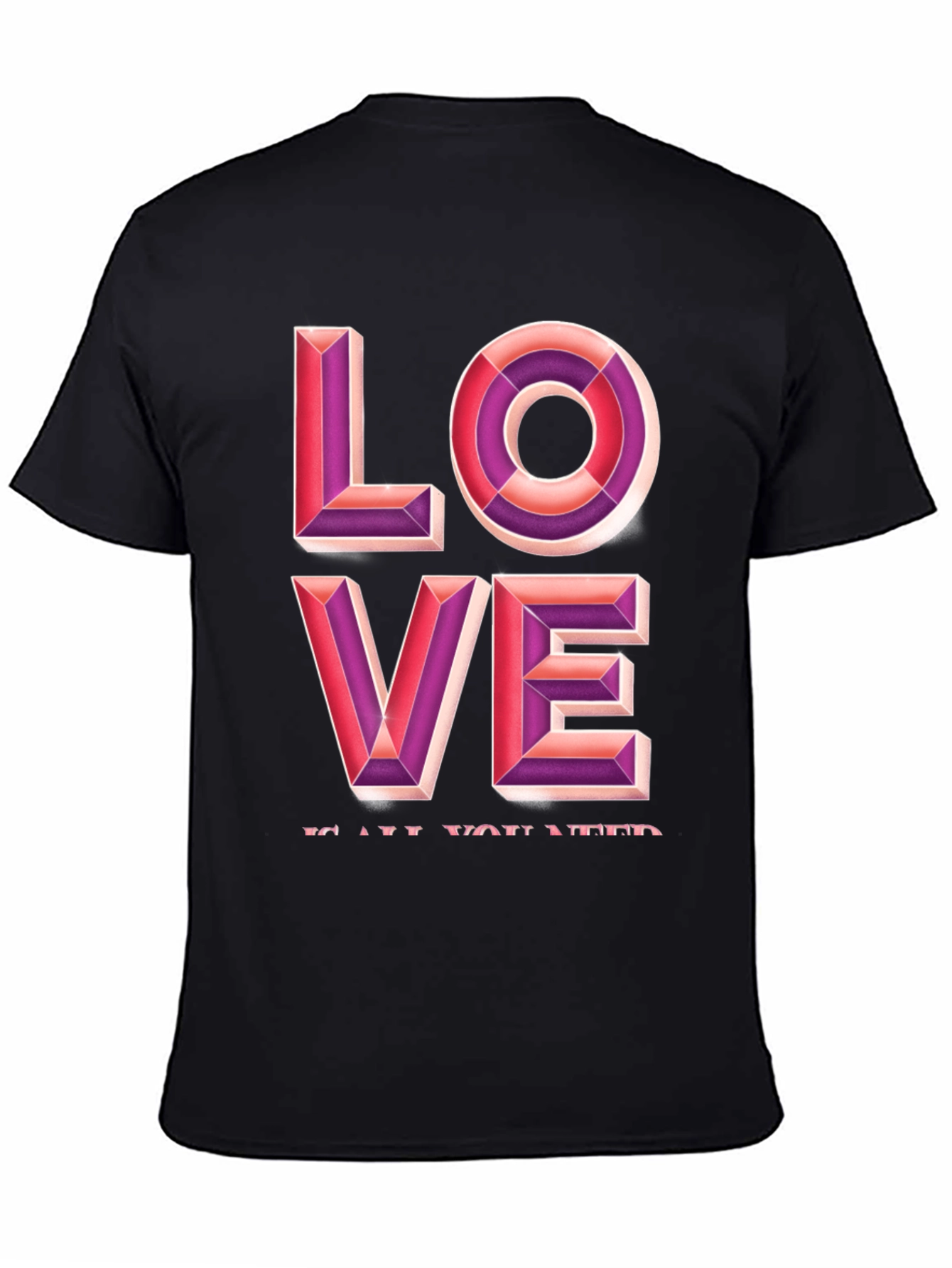 Love Graphic Tee - Black Casual T-Shirt