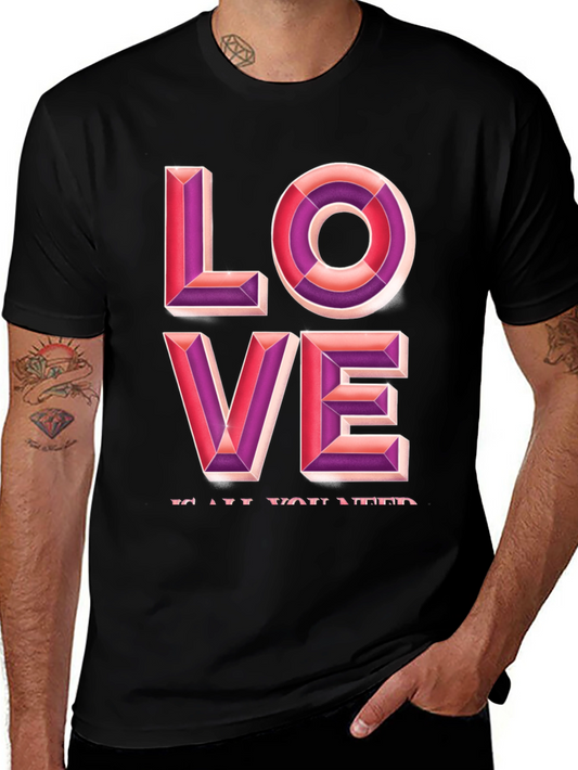 Love Graphic Tee - Black Casual T-Shirt