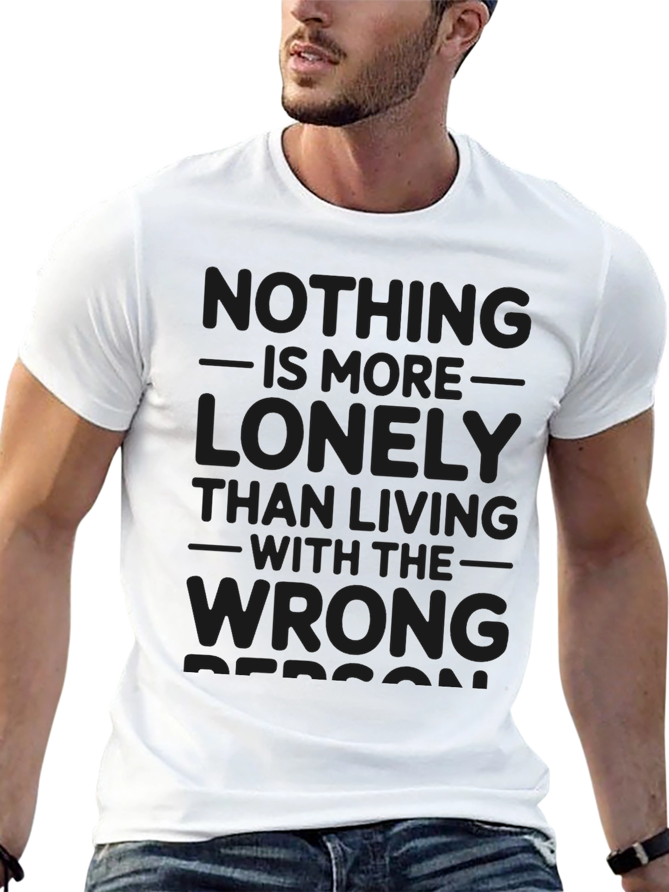 Lonely Living Graphic T-Shirt - Black