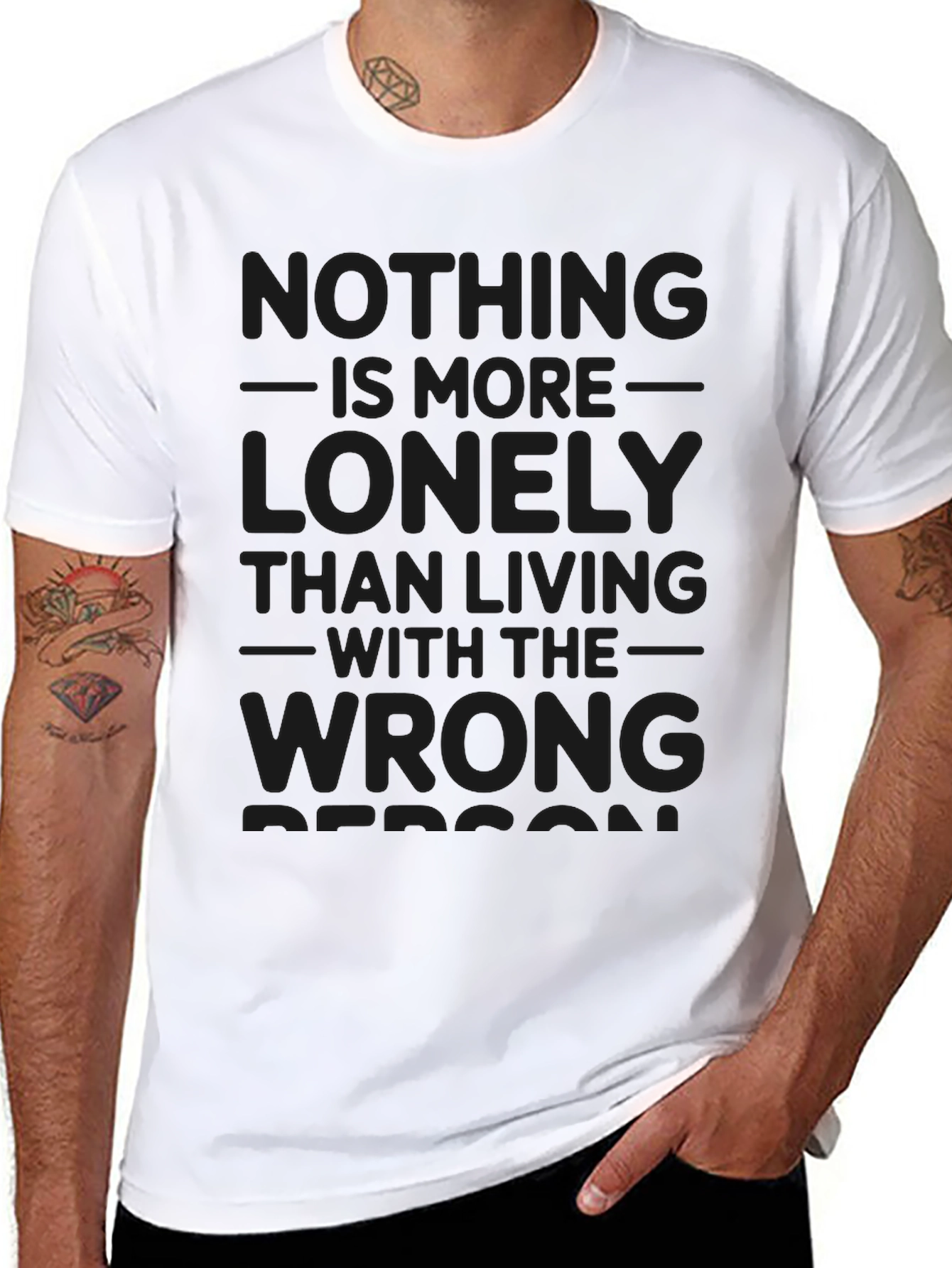 Lonely Living Graphic T-Shirt - Black