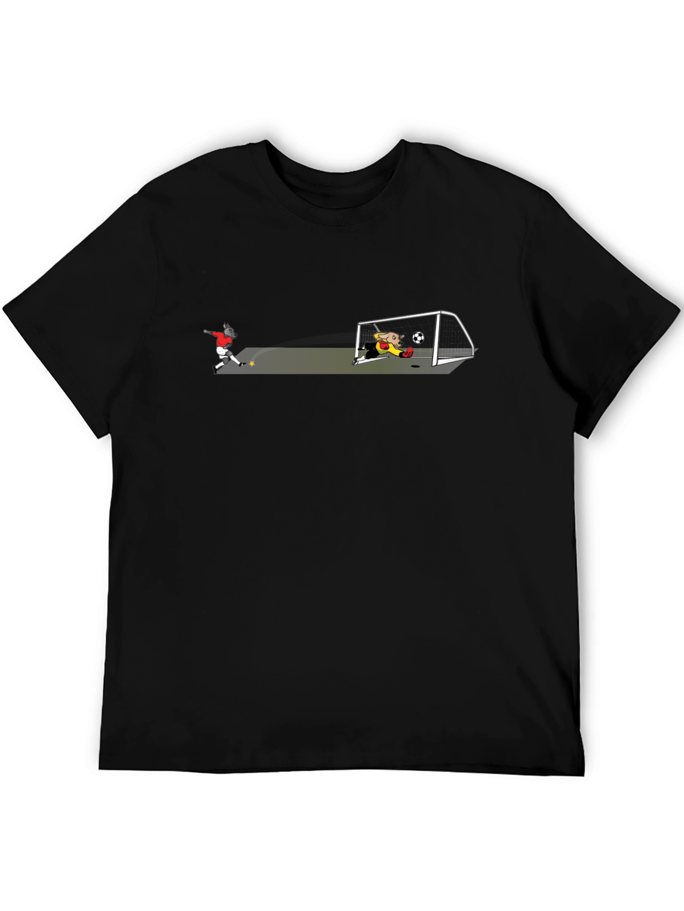 Soccer Goal Graphic T-Shirt - Black