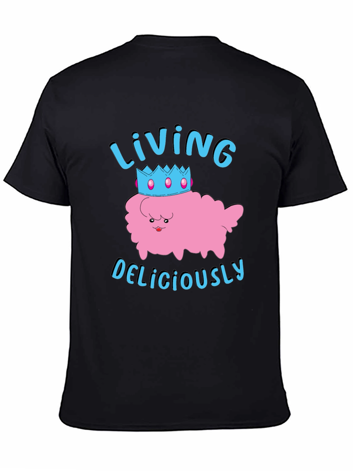 Living Deliciously T-Shirt - Cute Kawaii Crown