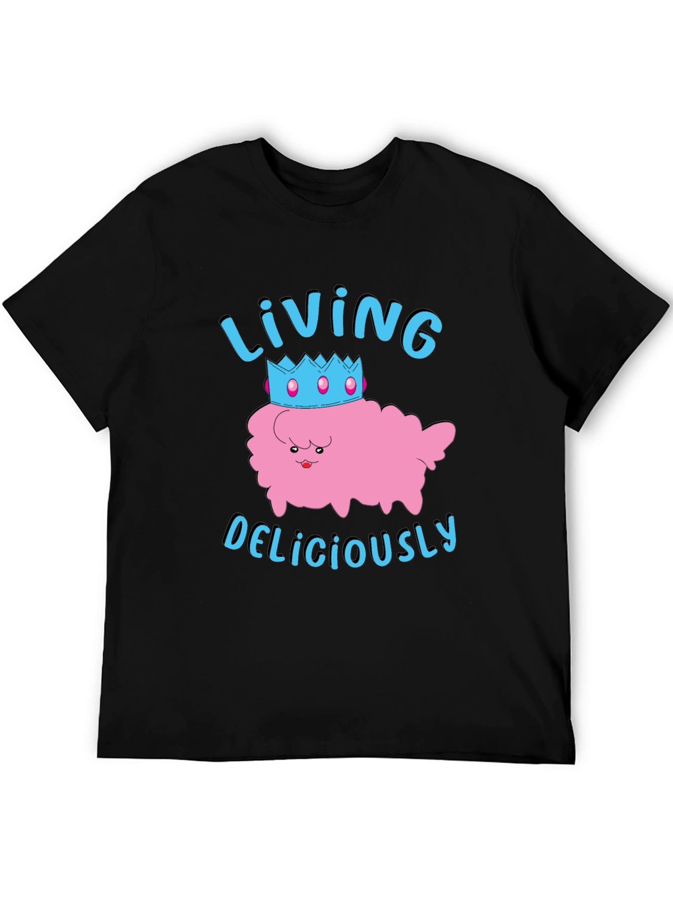 Living Deliciously T-Shirt - Cute Kawaii Crown