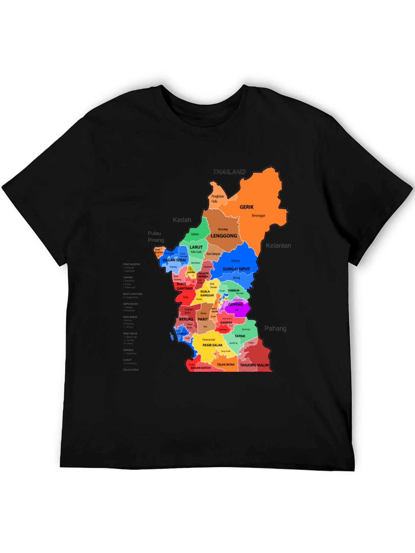 Perak Malaysia Map T-Shirt