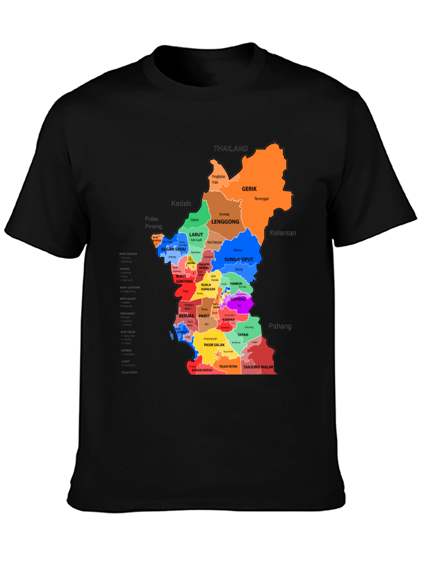 Perak Malaysia Map T-Shirt