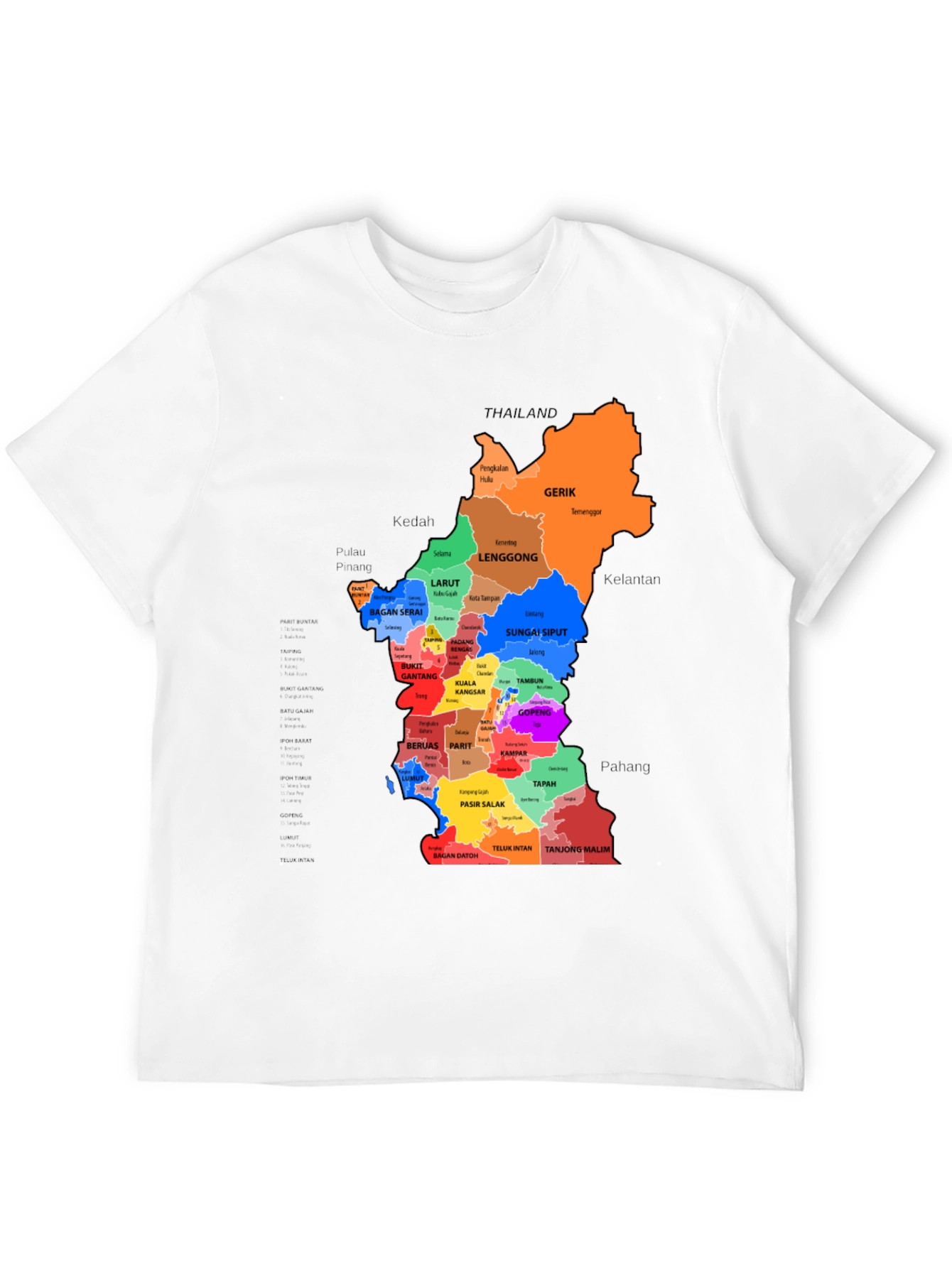 Perak Malaysia Map T-Shirt