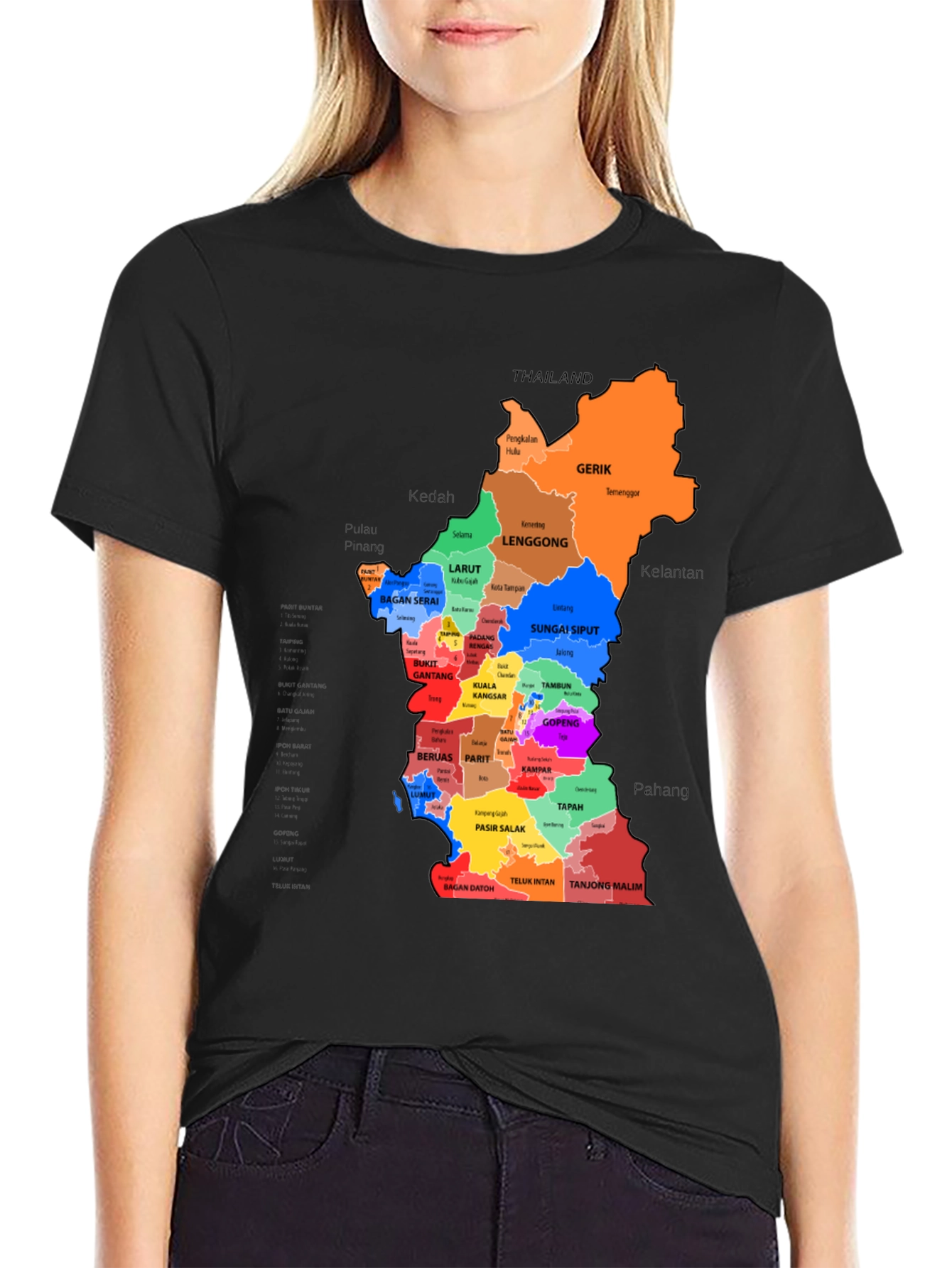 Perak Malaysia Map T-Shirt