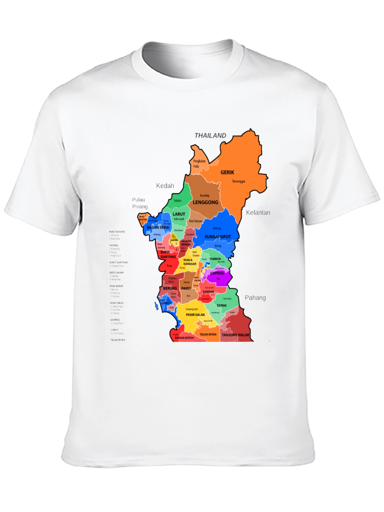 Perak Malaysia Map T-Shirt
