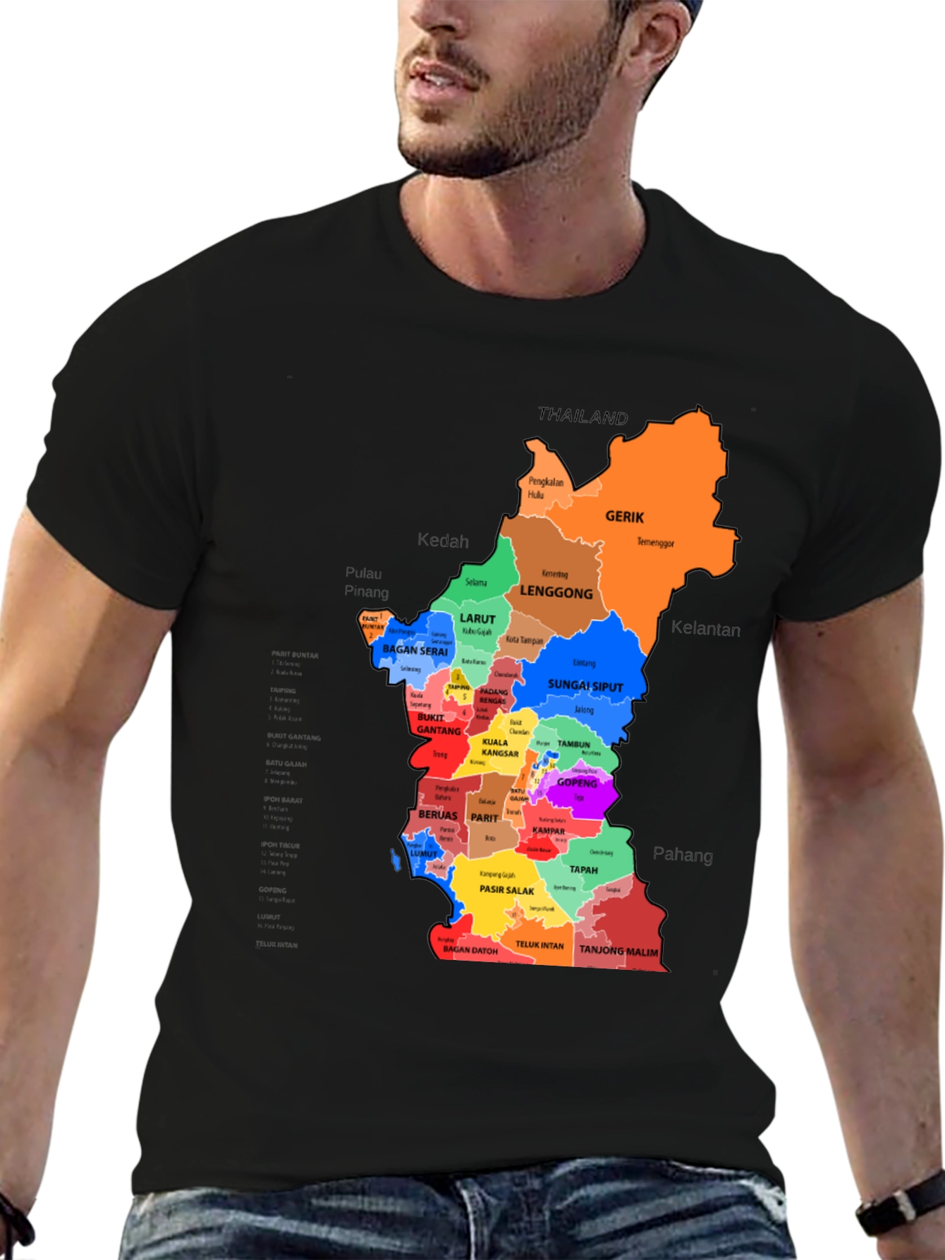 Perak Malaysia Map T-Shirt