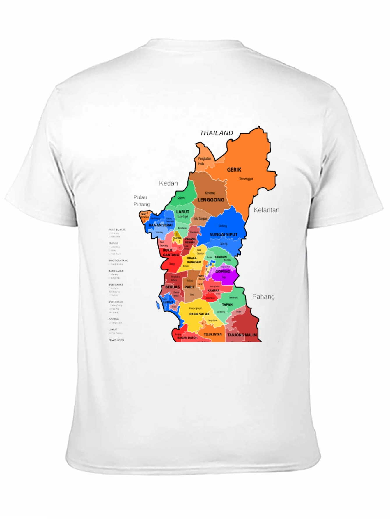 Perak Malaysia Map T-Shirt