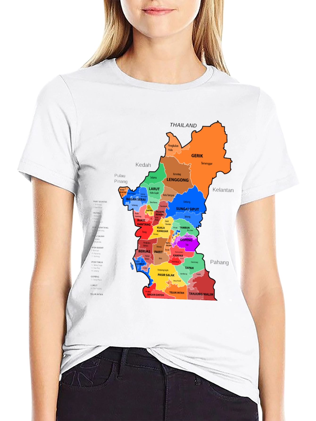 Perak Malaysia Map T-Shirt