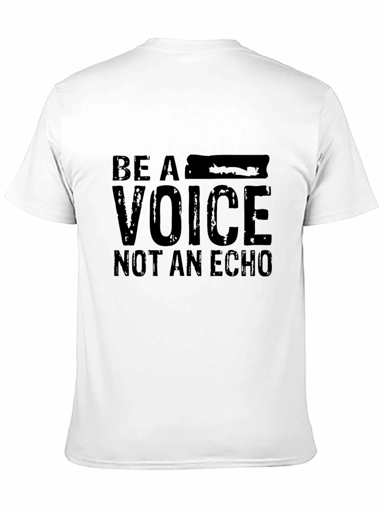 Be a Voice Not an Echo Mens Black T-Shirt