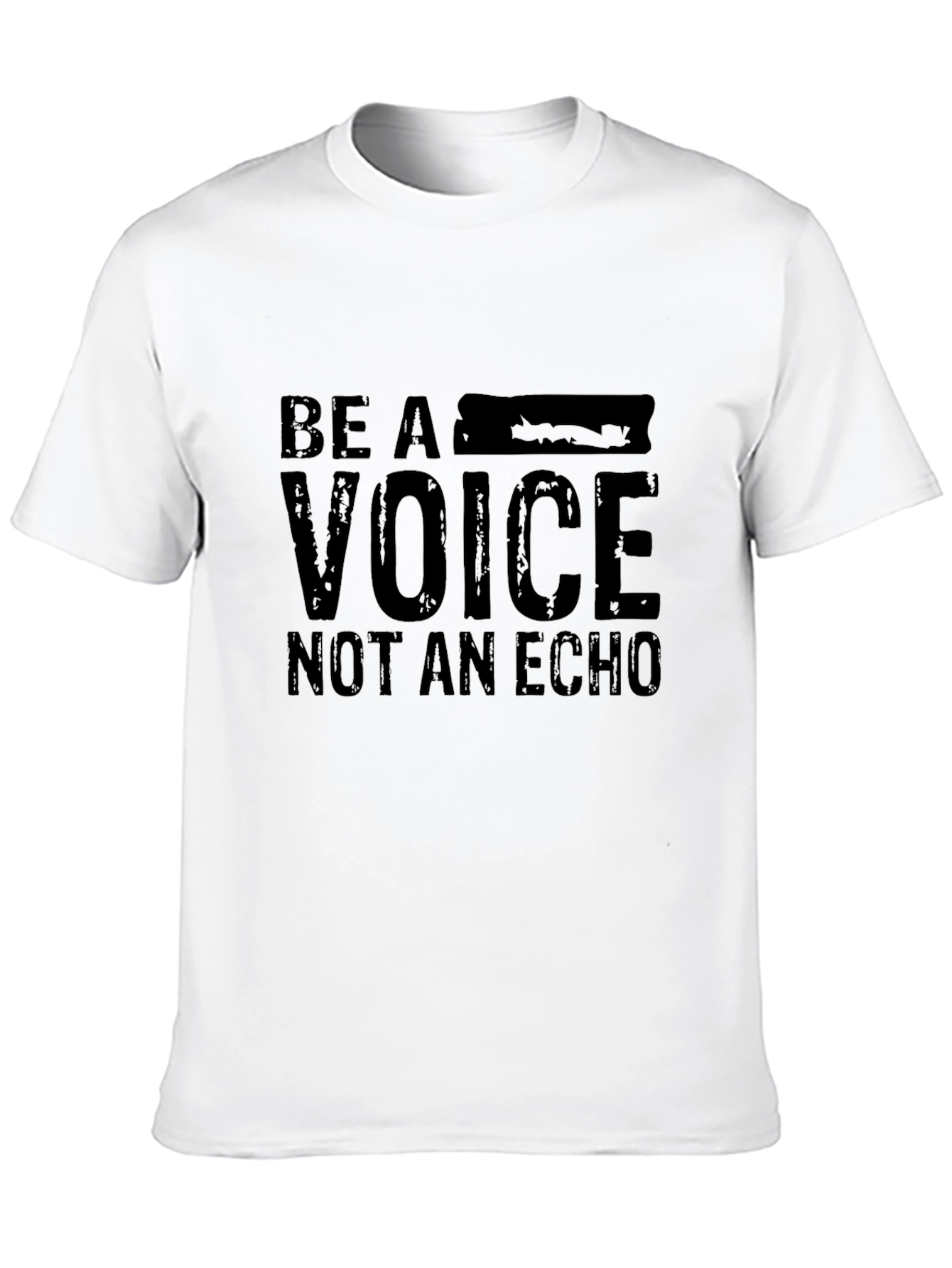Be a Voice Not an Echo Mens Black T-Shirt