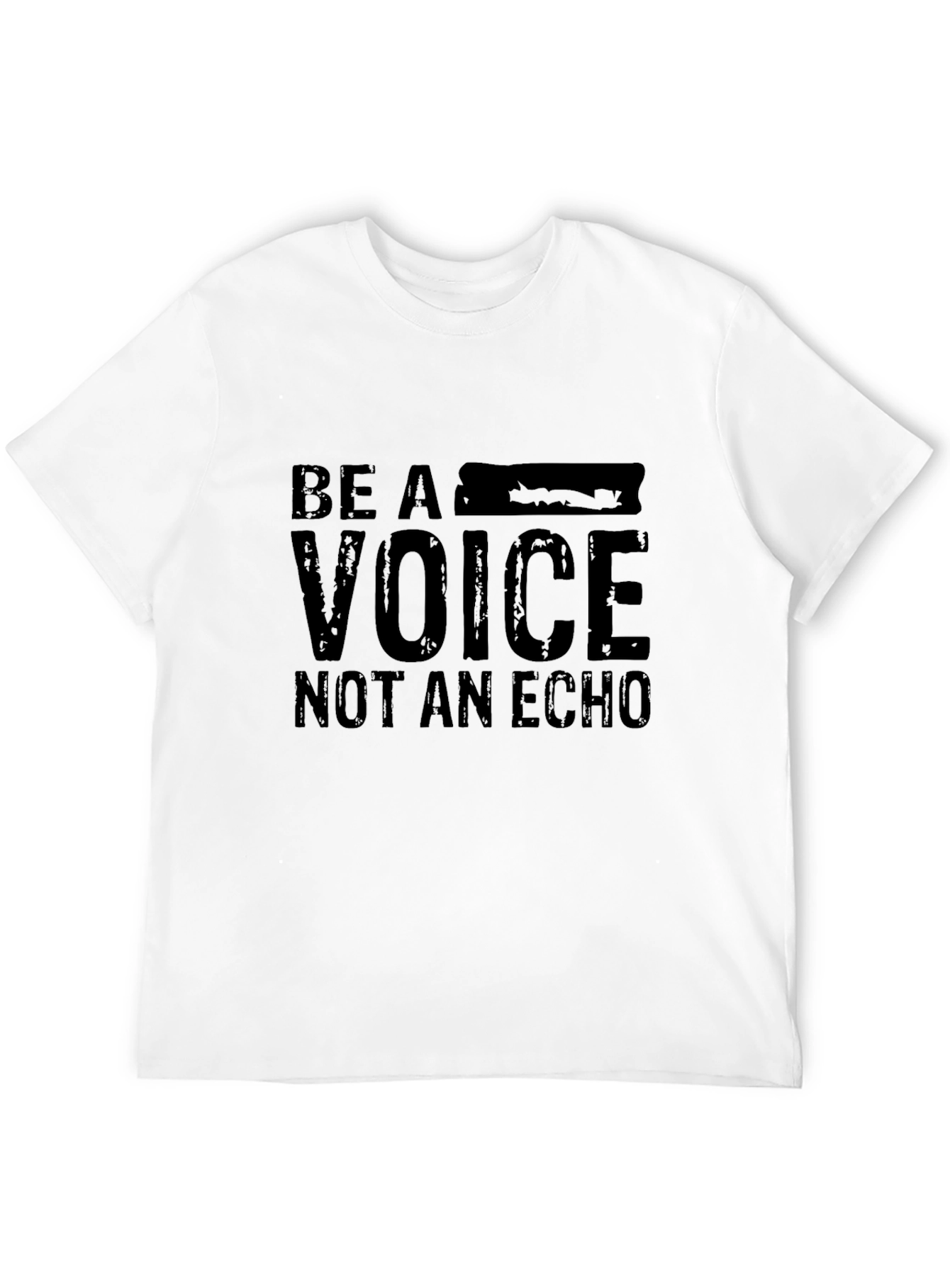 Be a Voice Not an Echo Mens Black T-Shirt