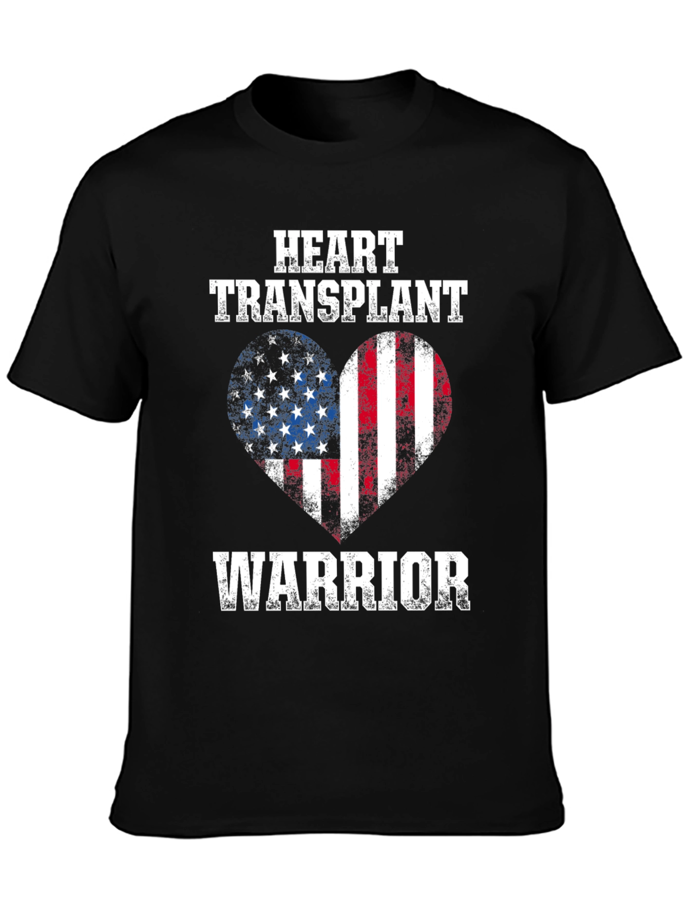 Heart Transplant Warrior USA Flag T-Shirt