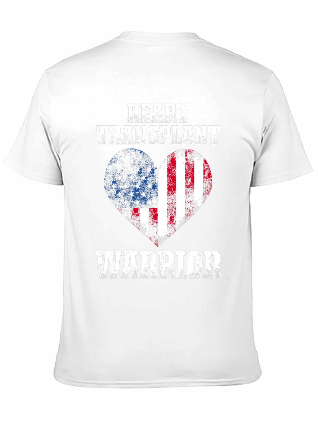 Heart Transplant Warrior USA Flag T-Shirt