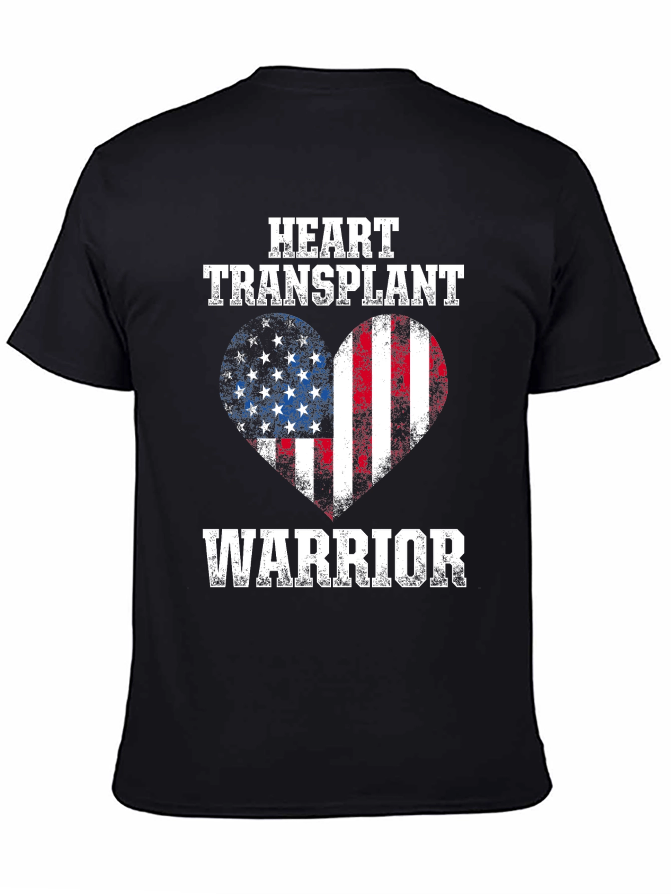 Heart Transplant Warrior USA Flag T-Shirt