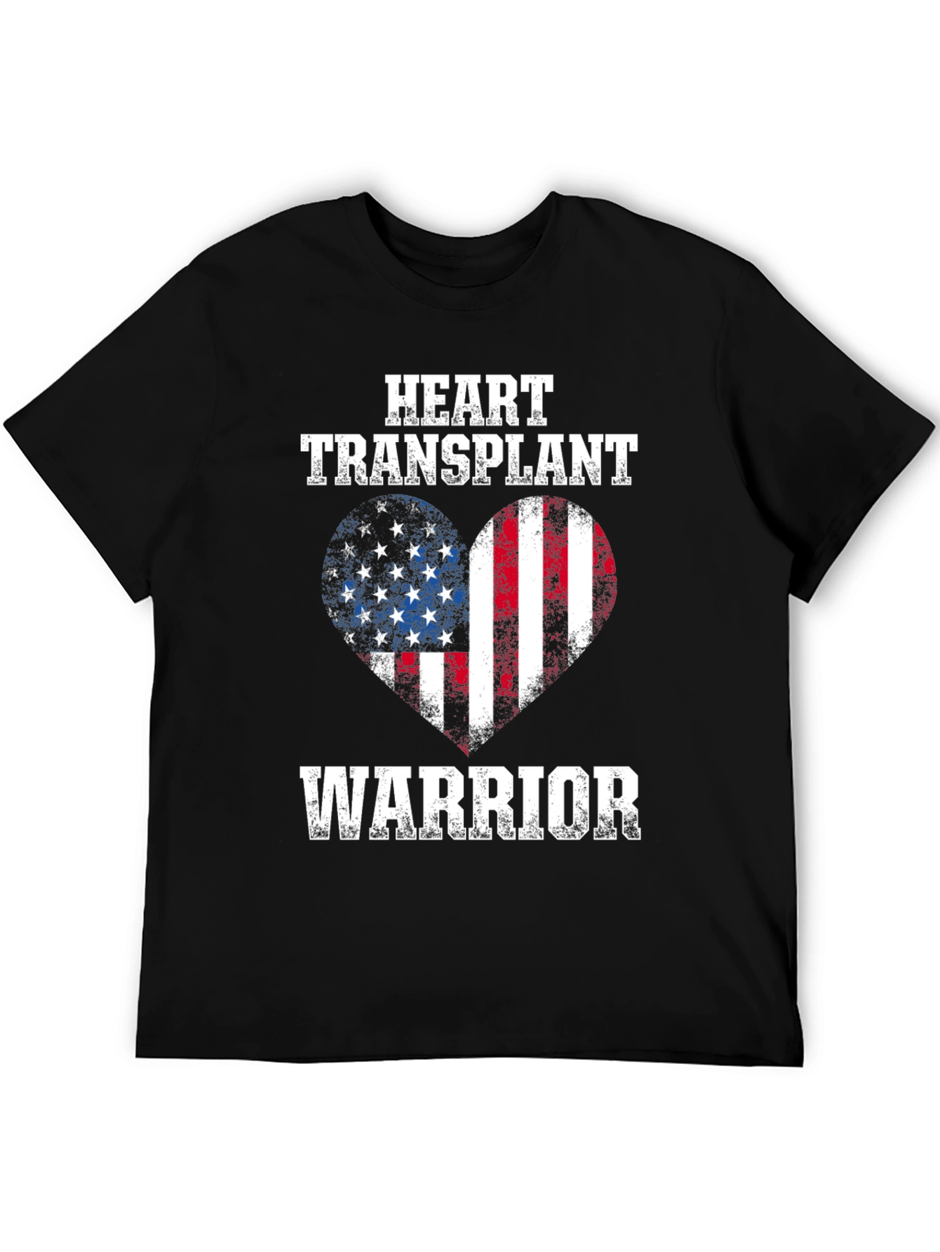 Heart Transplant Warrior USA Flag T-Shirt