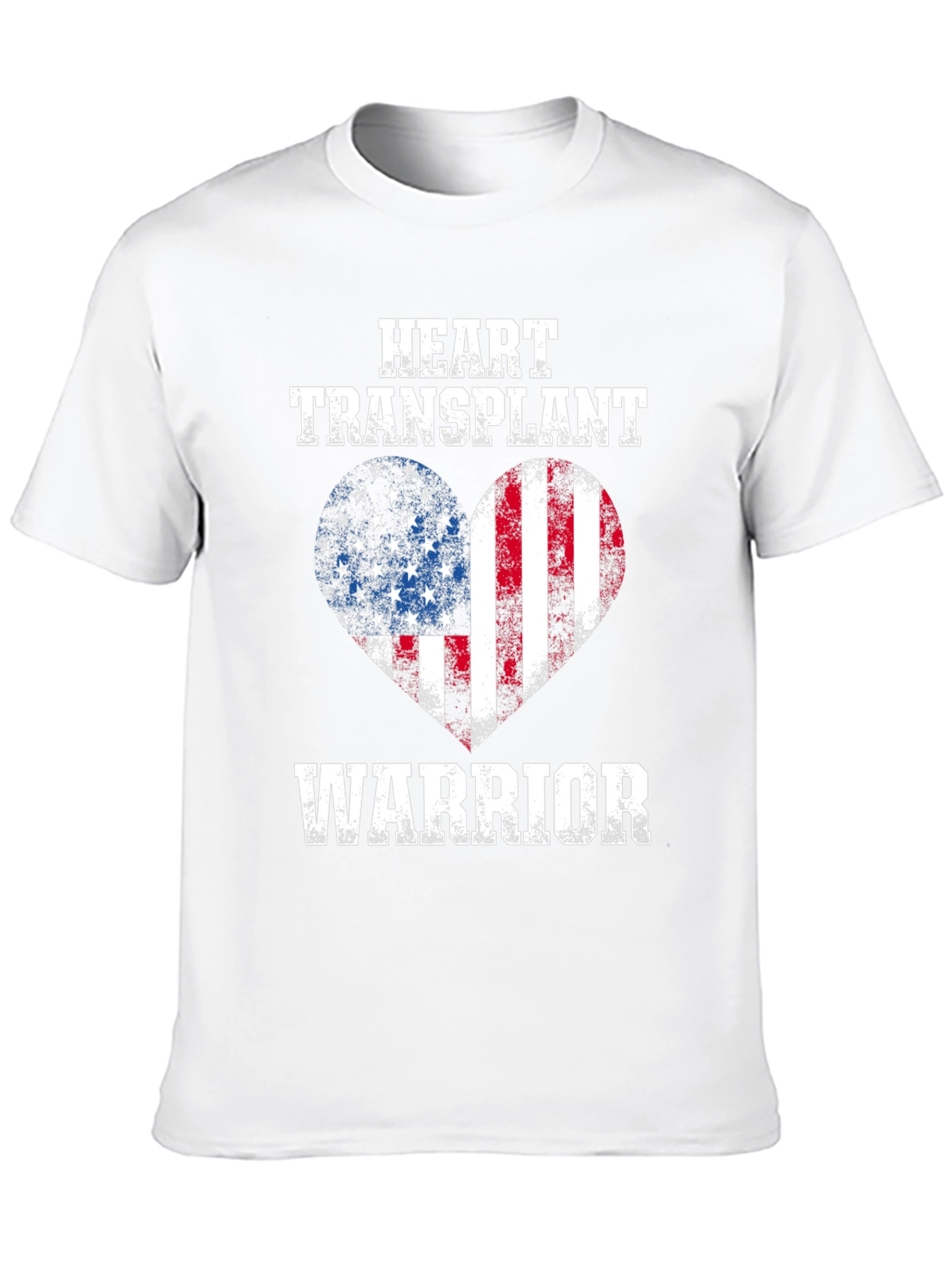 Heart Transplant Warrior USA Flag T-Shirt