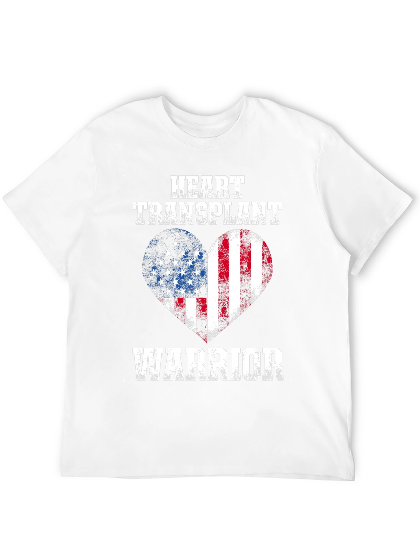 Heart Transplant Warrior USA Flag T-Shirt