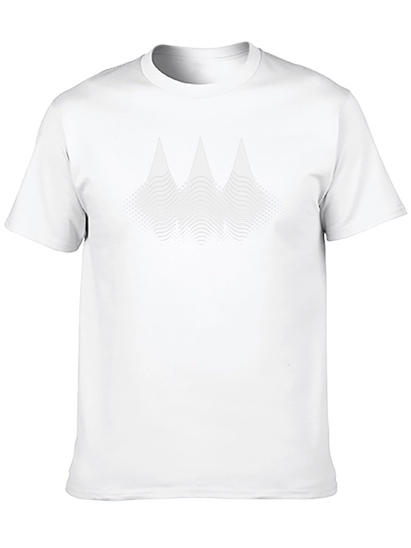 Abstract Mountain Peaks Graphic Tee - Black