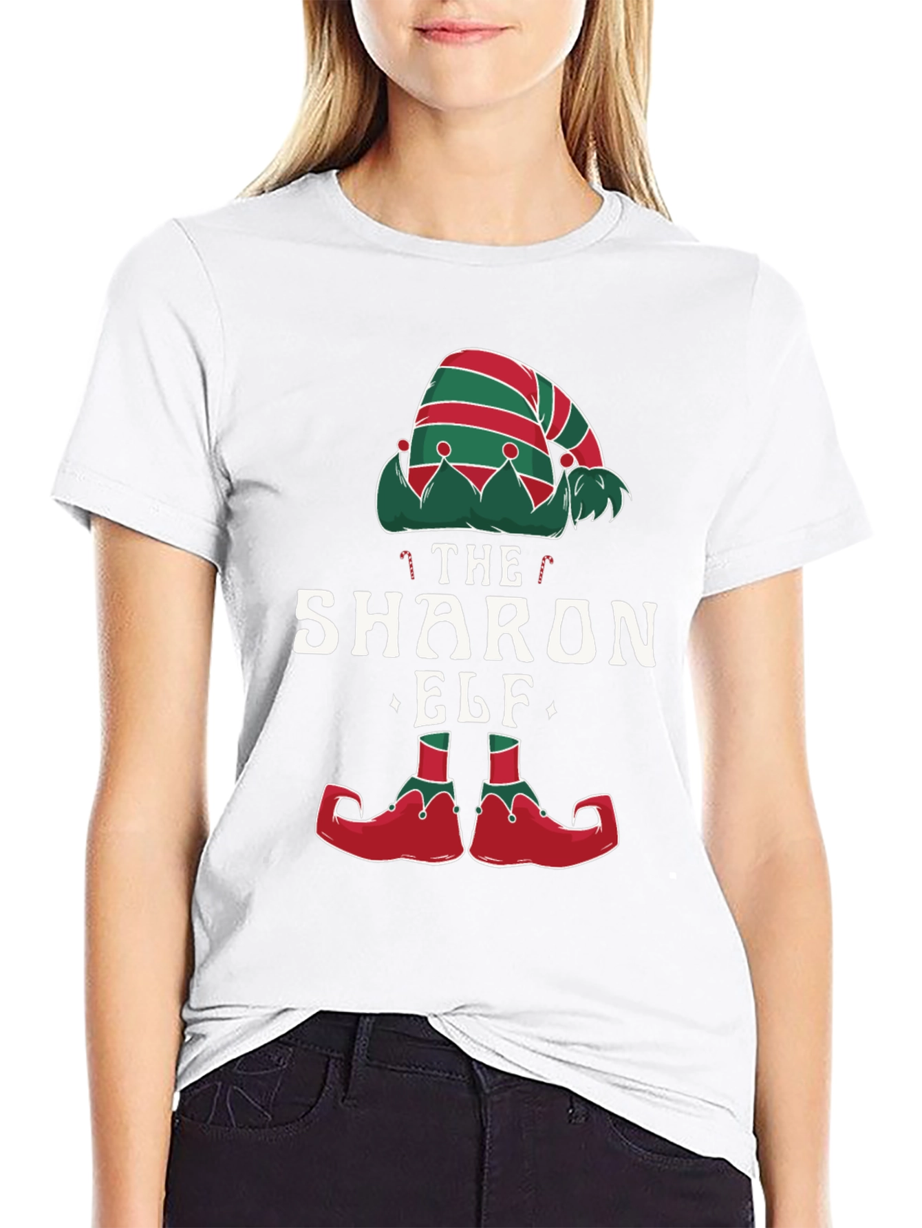 The Sharon Elf Matching Christmas T-Shirt