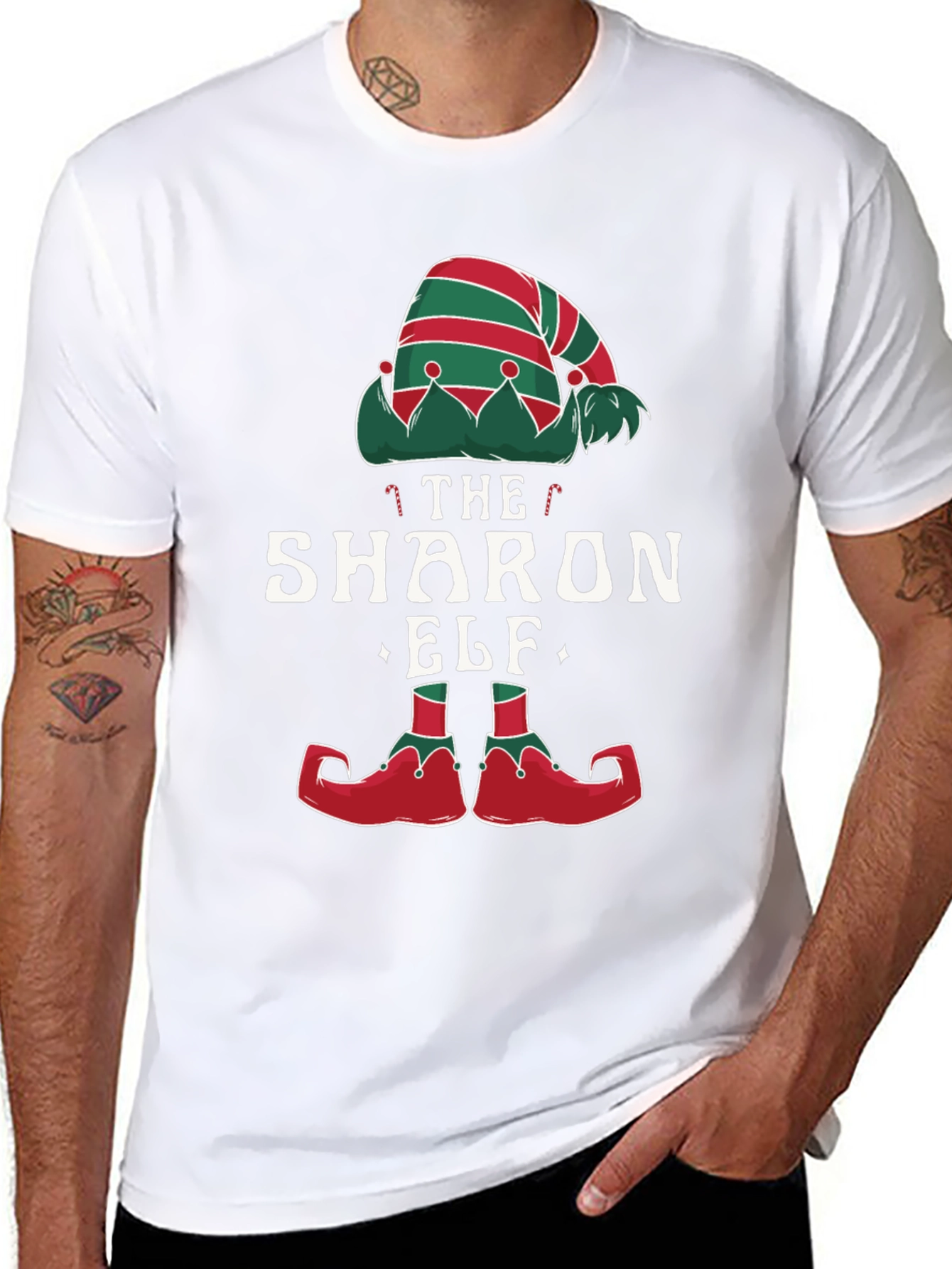 The Sharon Elf Matching Christmas T-Shirt
