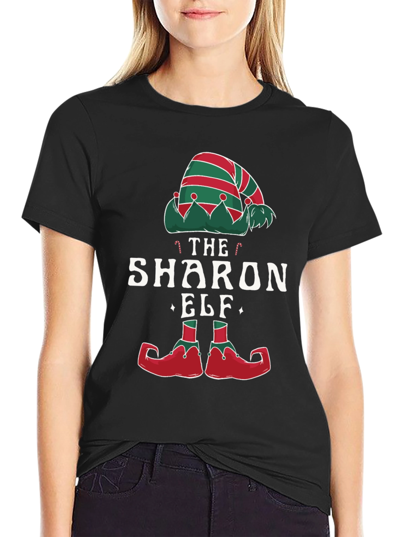 The Sharon Elf Matching Christmas T-Shirt