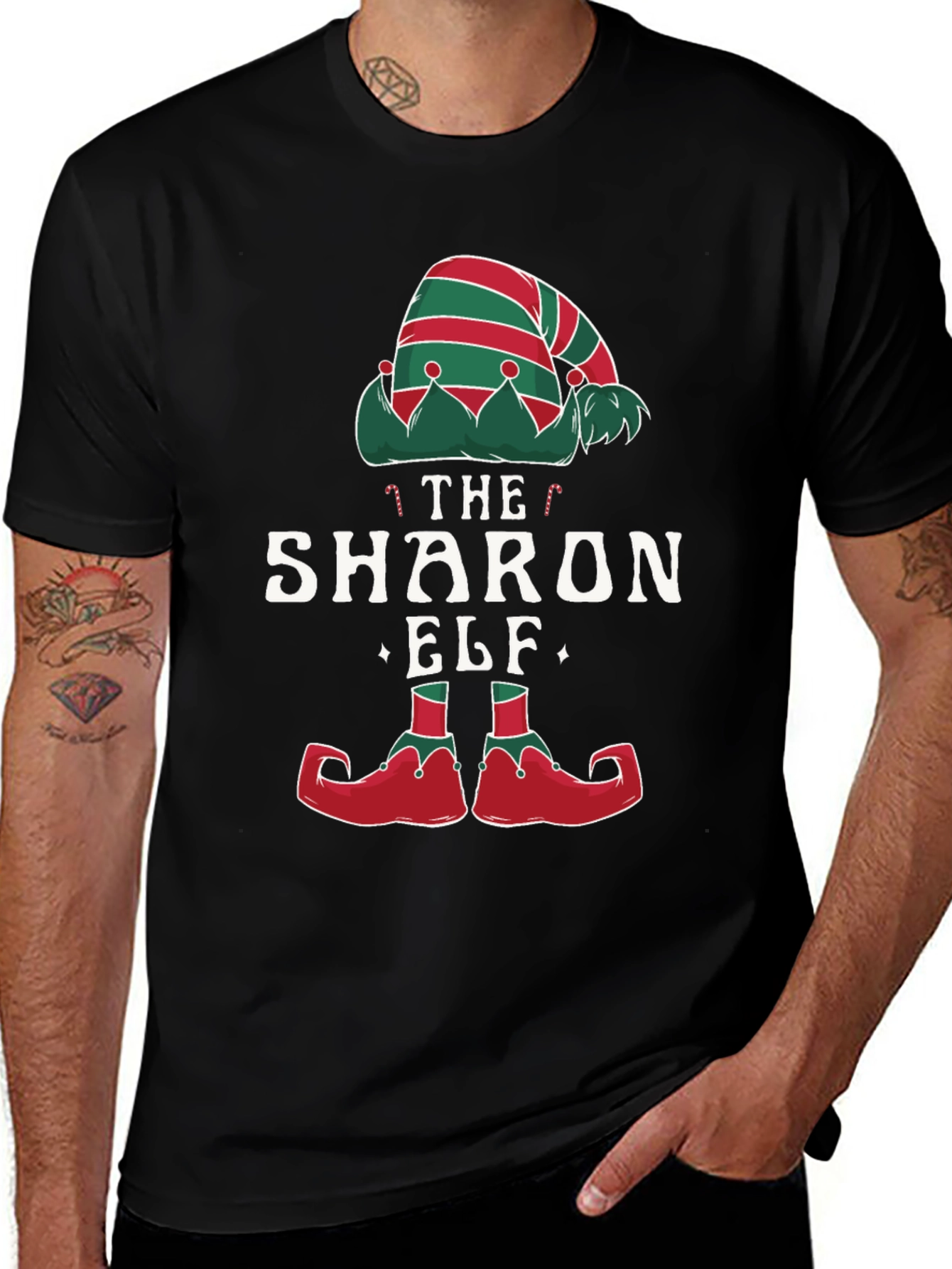The Sharon Elf Matching Christmas T-Shirt