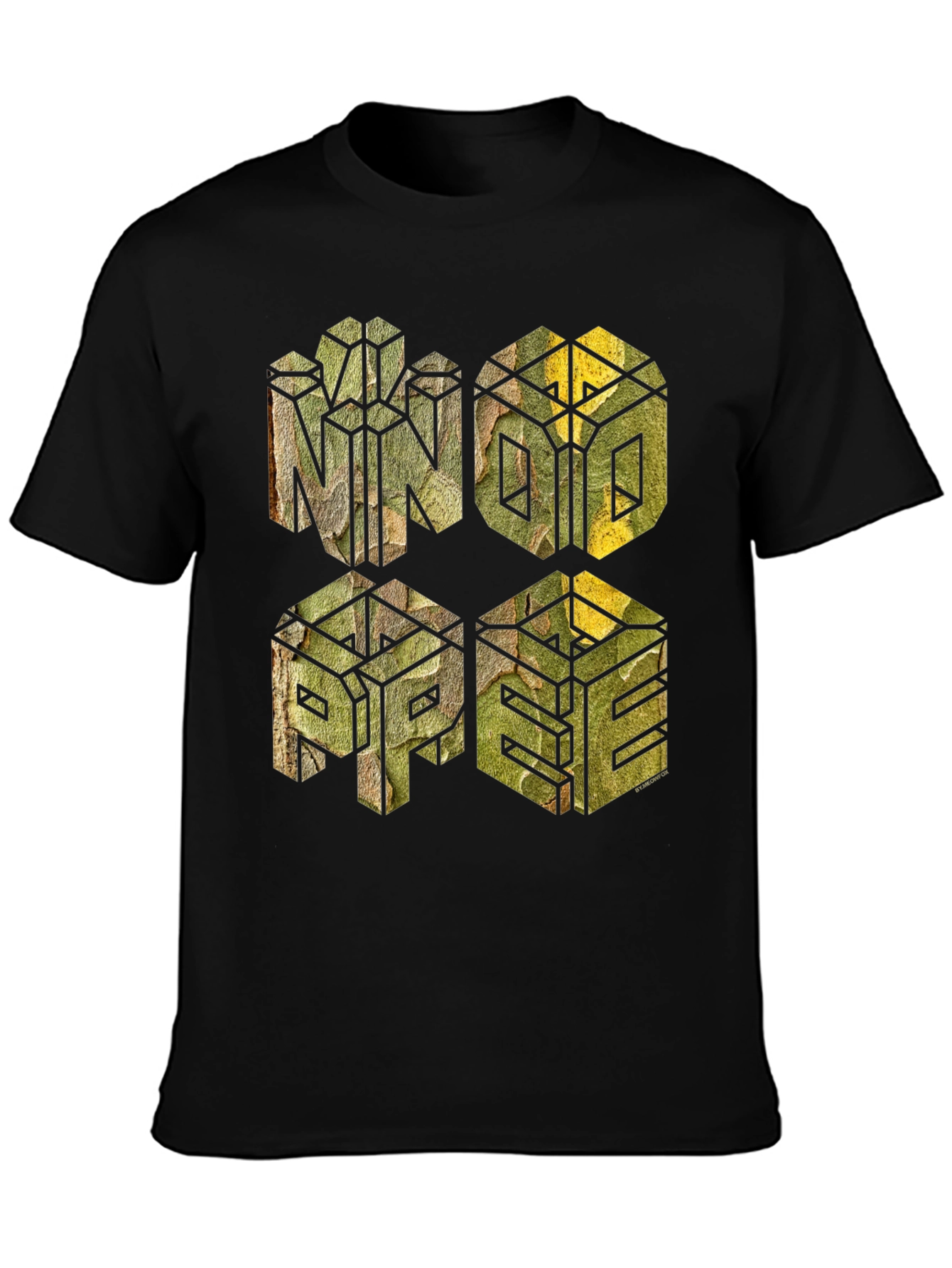 Geometric Camo Graphic T-Shirt - MNOPE Design