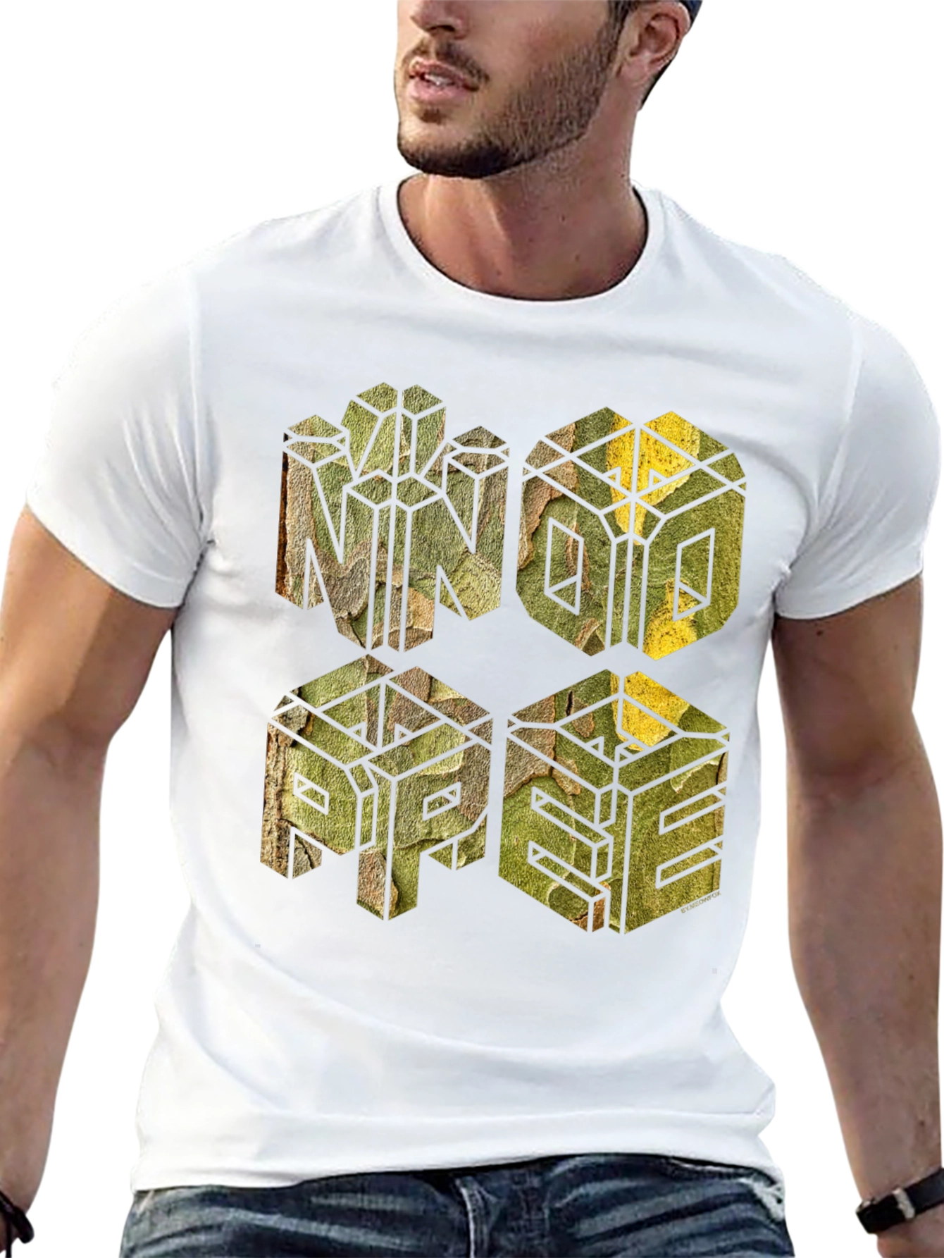 Geometric Camo Graphic T-Shirt - MNOPE Design