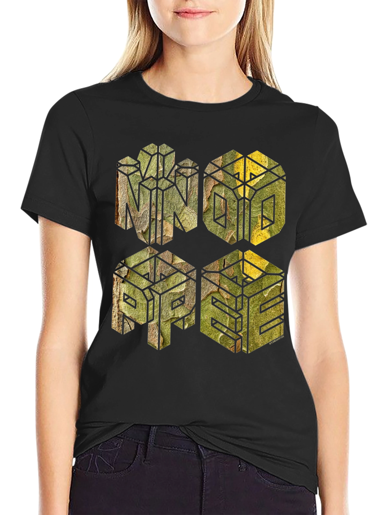 Geometric Camo Graphic T-Shirt - MNOPE Design