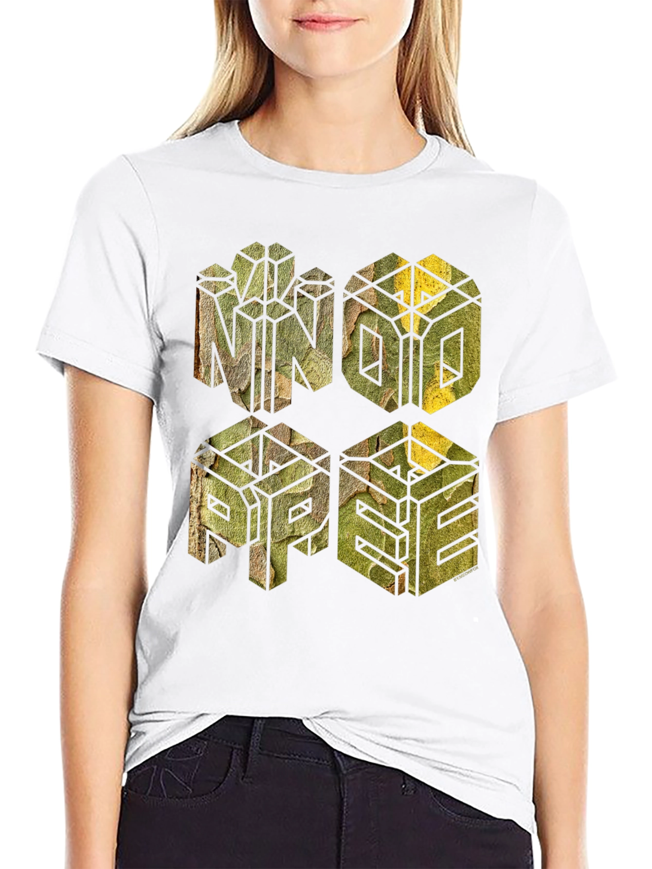 Geometric Camo Graphic T-Shirt - MNOPE Design