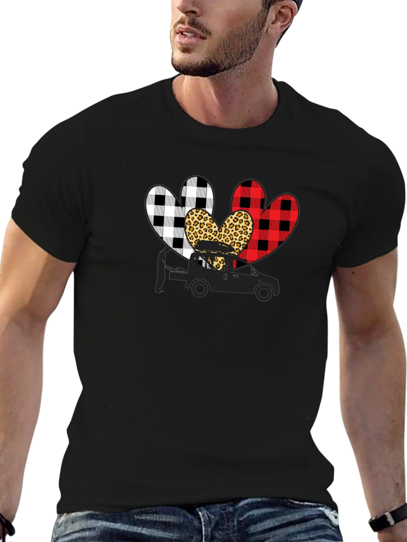 Heart Tow Truck Graphic T-Shirt