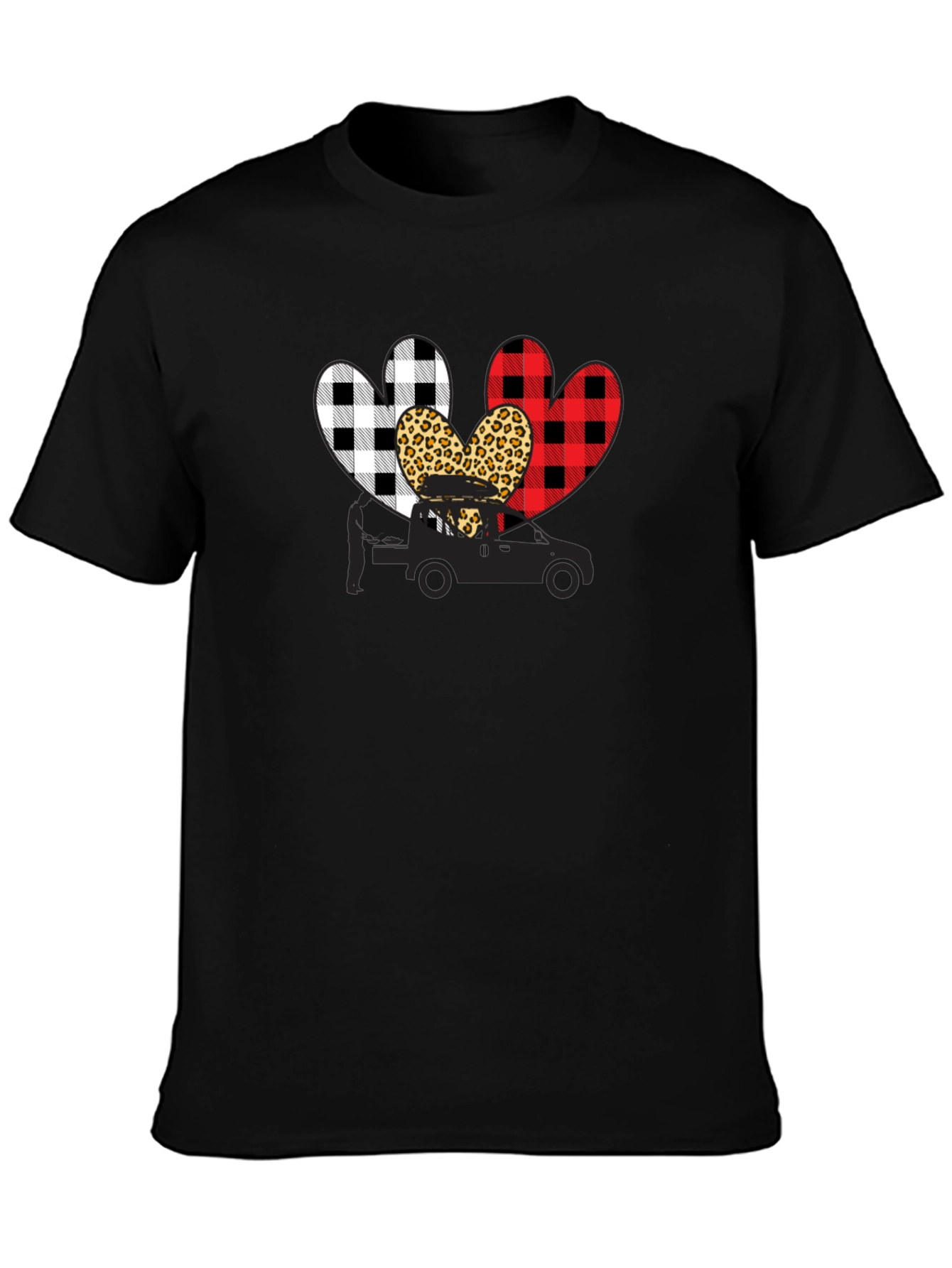 Heart Tow Truck Graphic T-Shirt