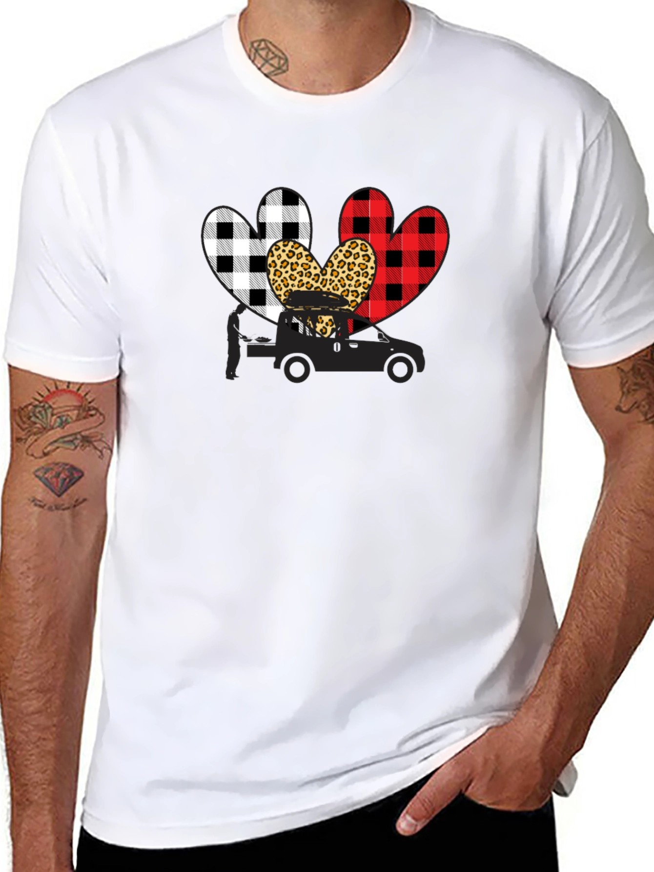 Heart Tow Truck Graphic T-Shirt