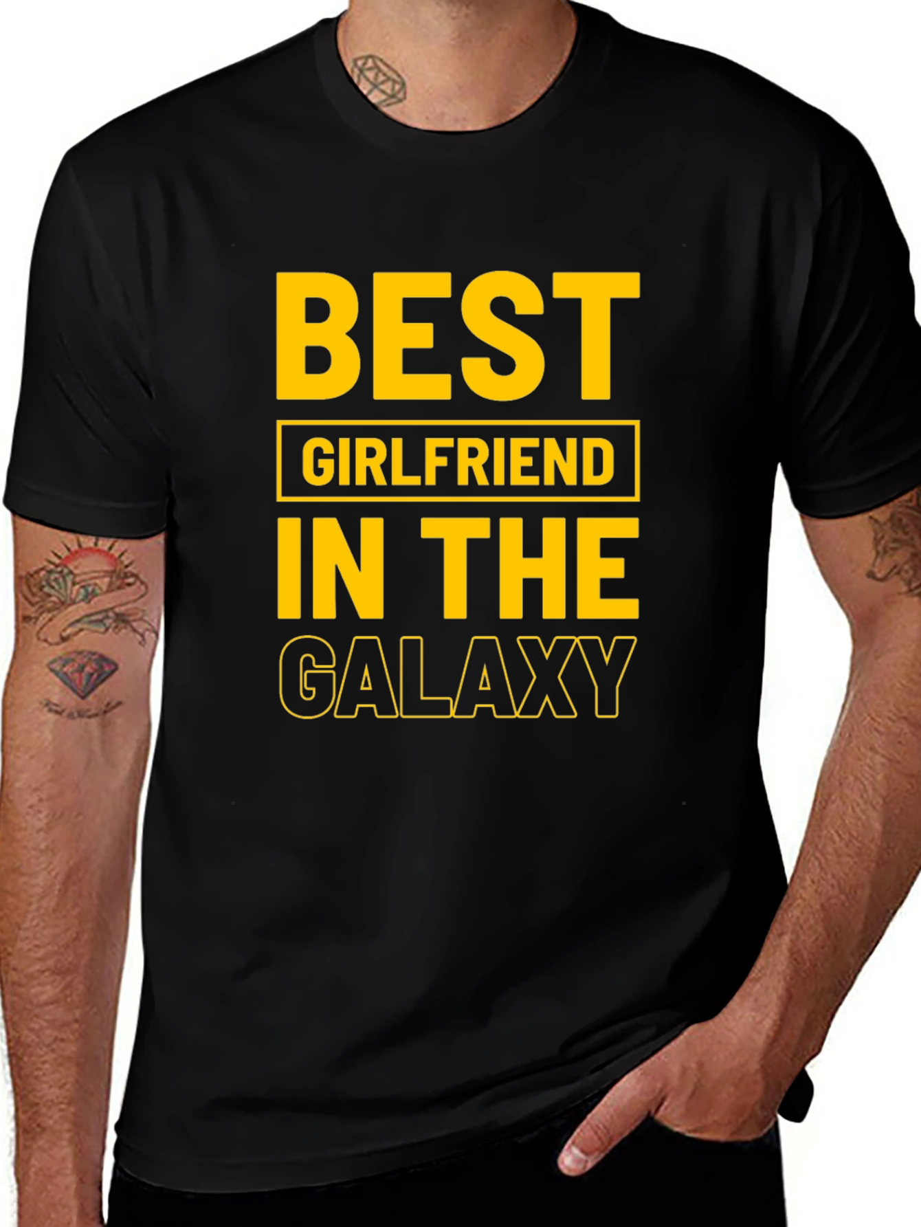 Best Girlfriend in the Galaxy Black T-Shirt