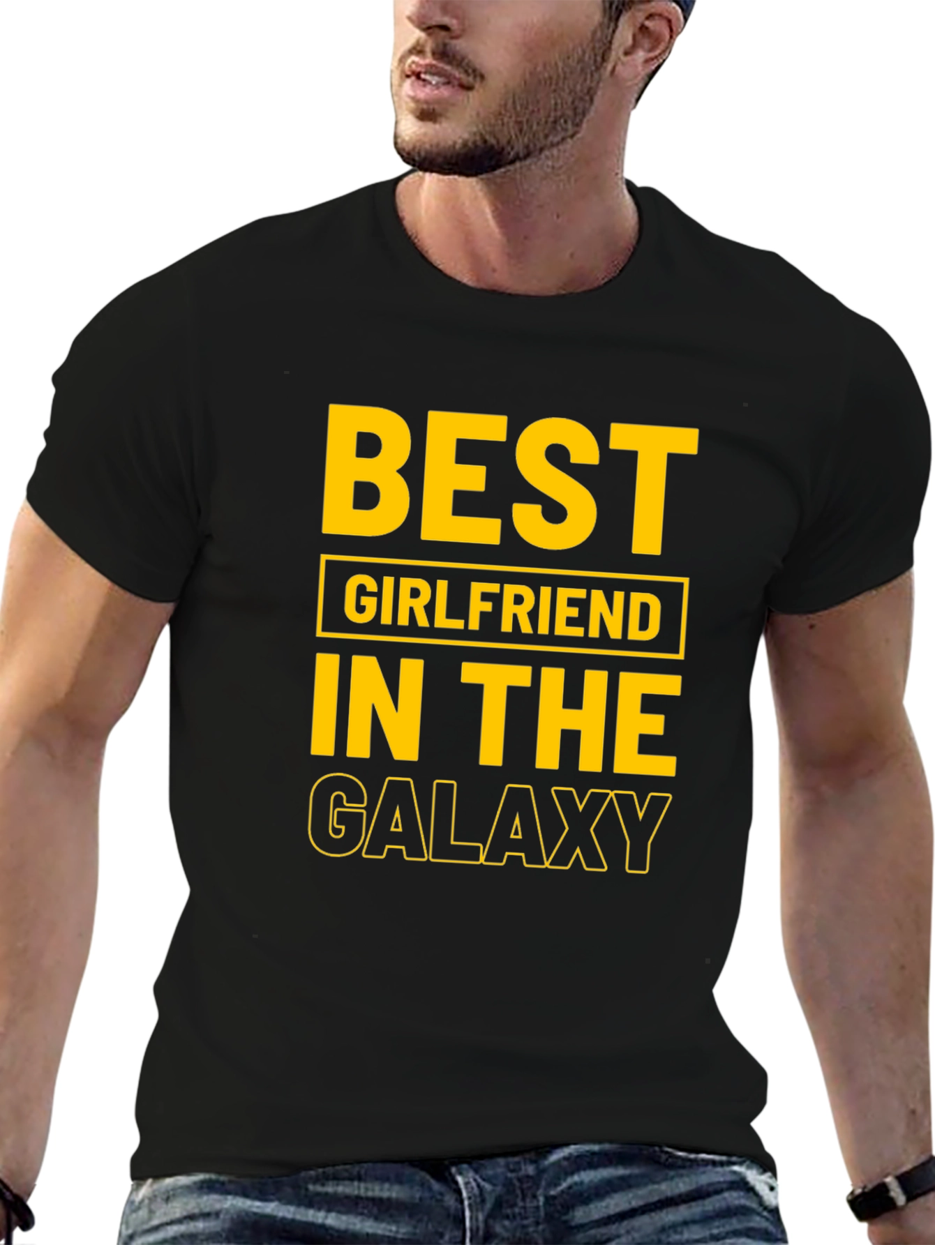 Best Girlfriend in the Galaxy Black T-Shirt
