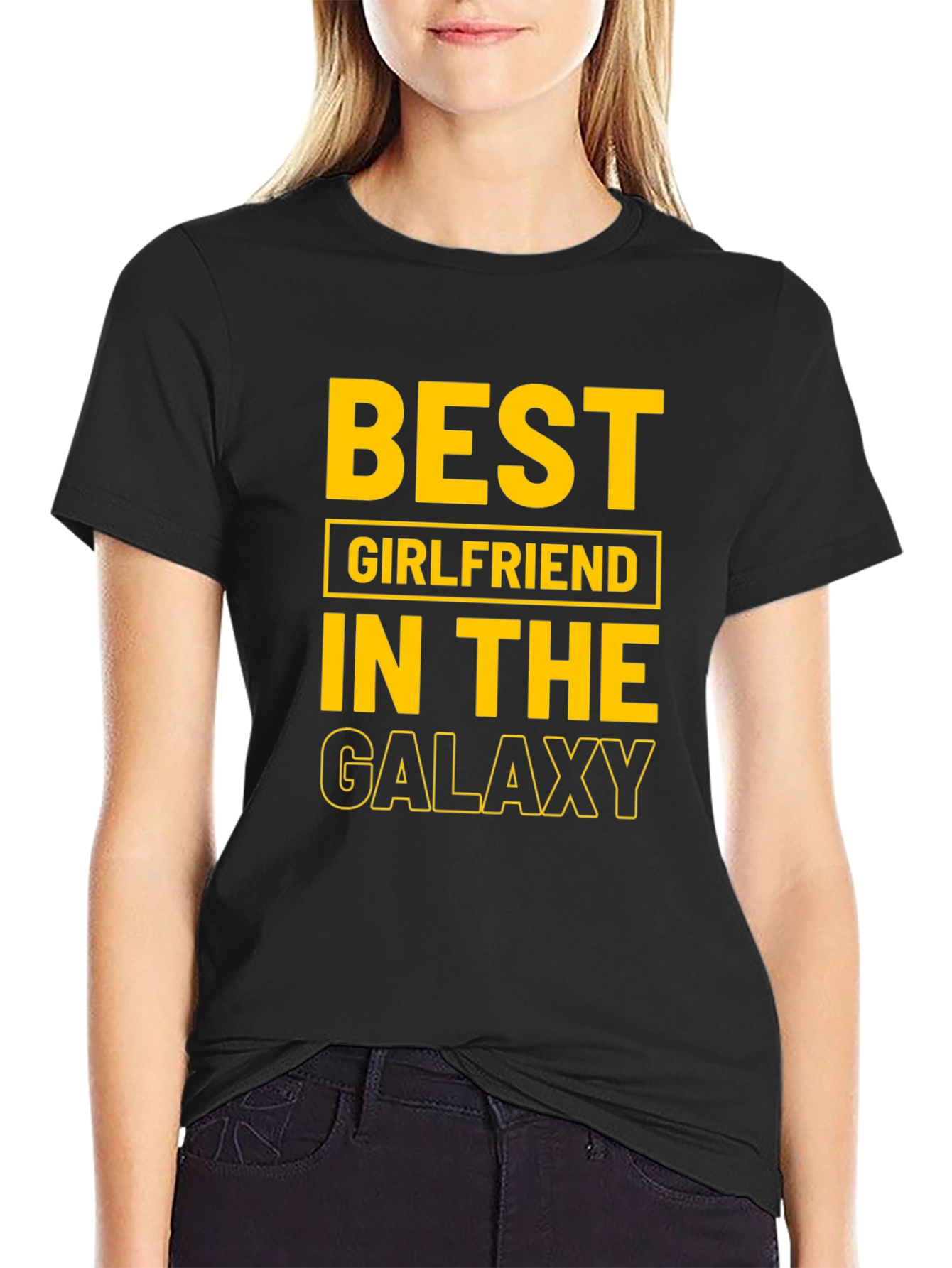 Best Girlfriend in the Galaxy Black T-Shirt