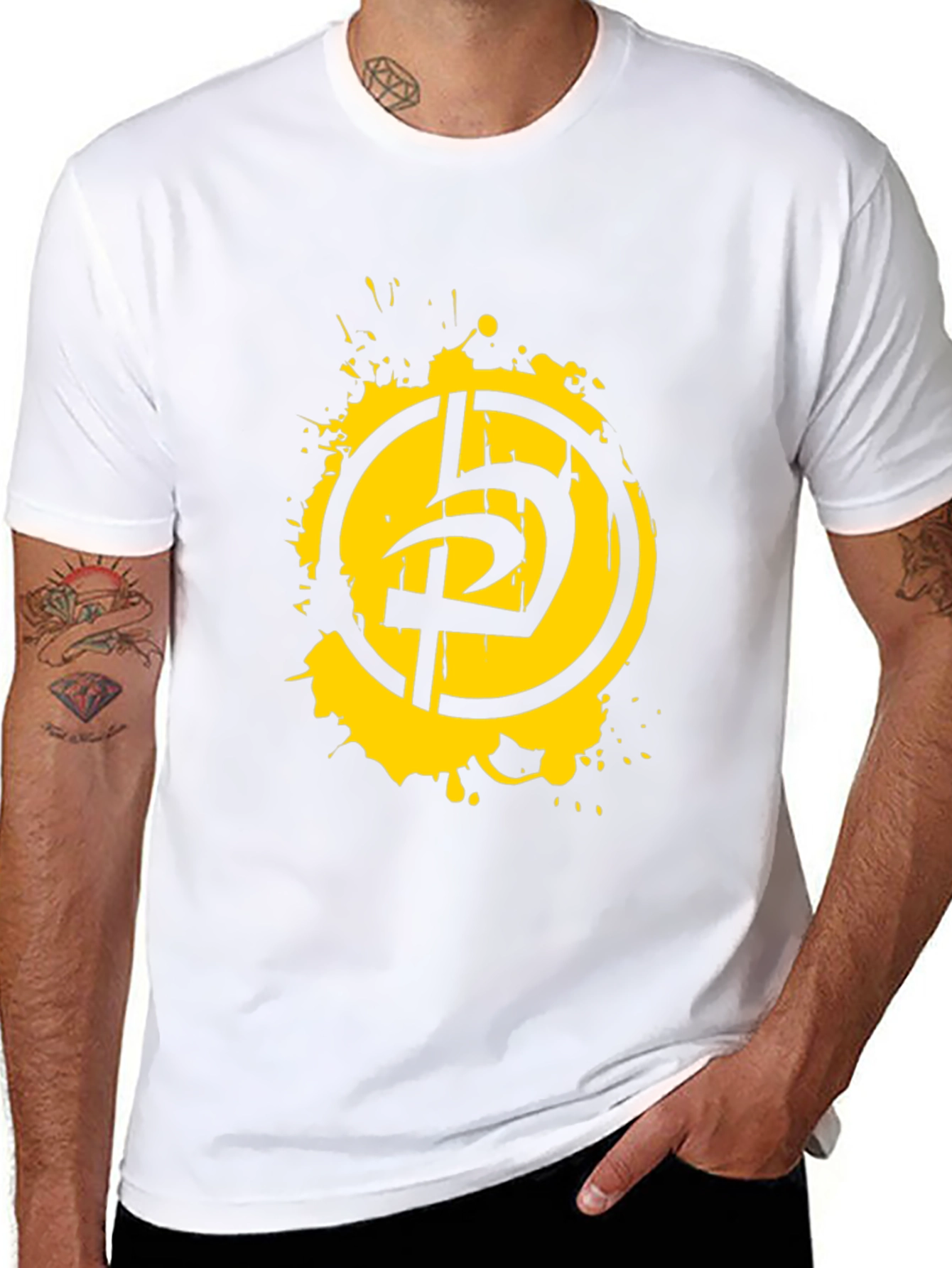 Distressed Logo Black T-Shirt