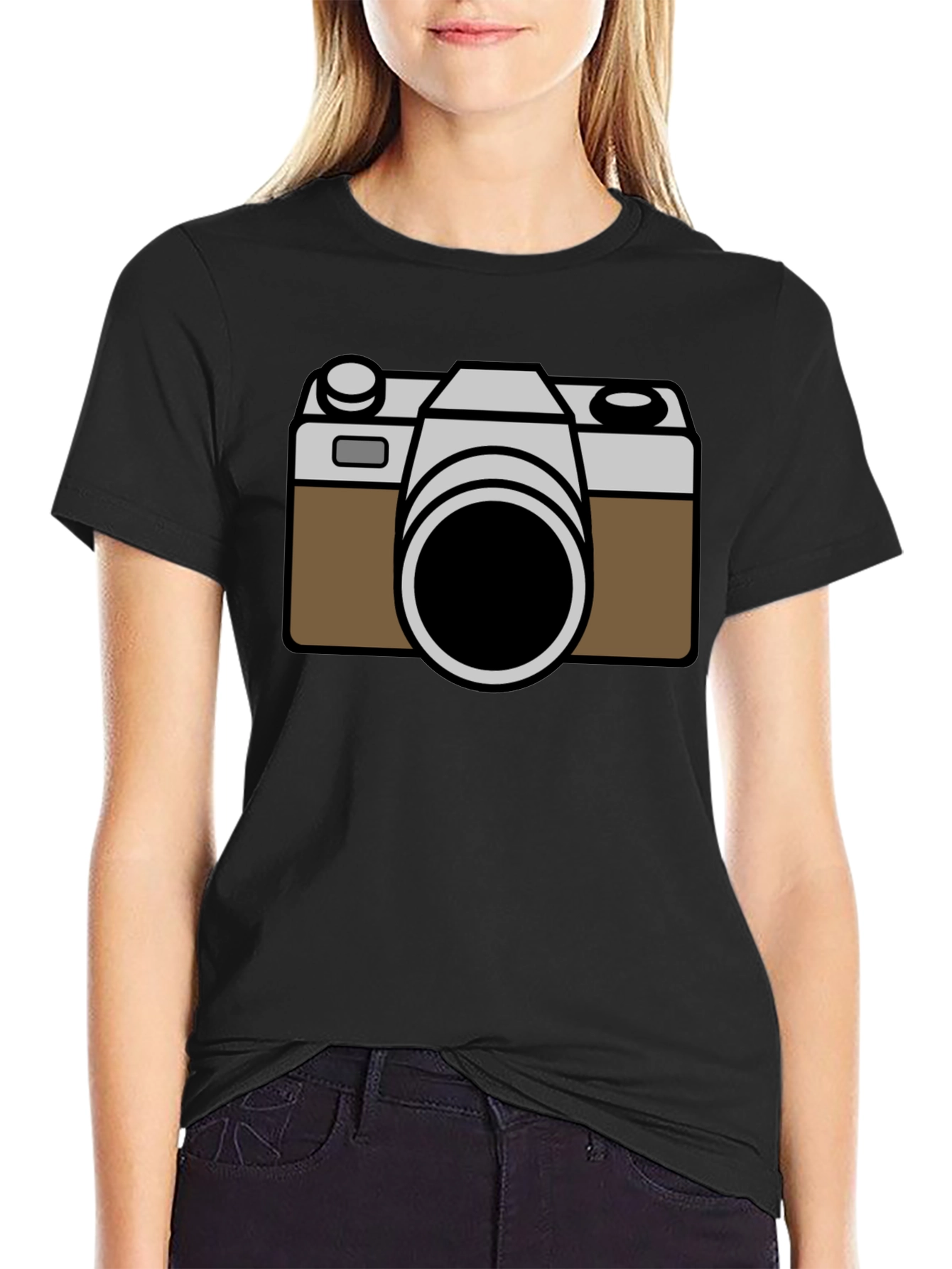 Cool Camera Graphic Black T-Shirt